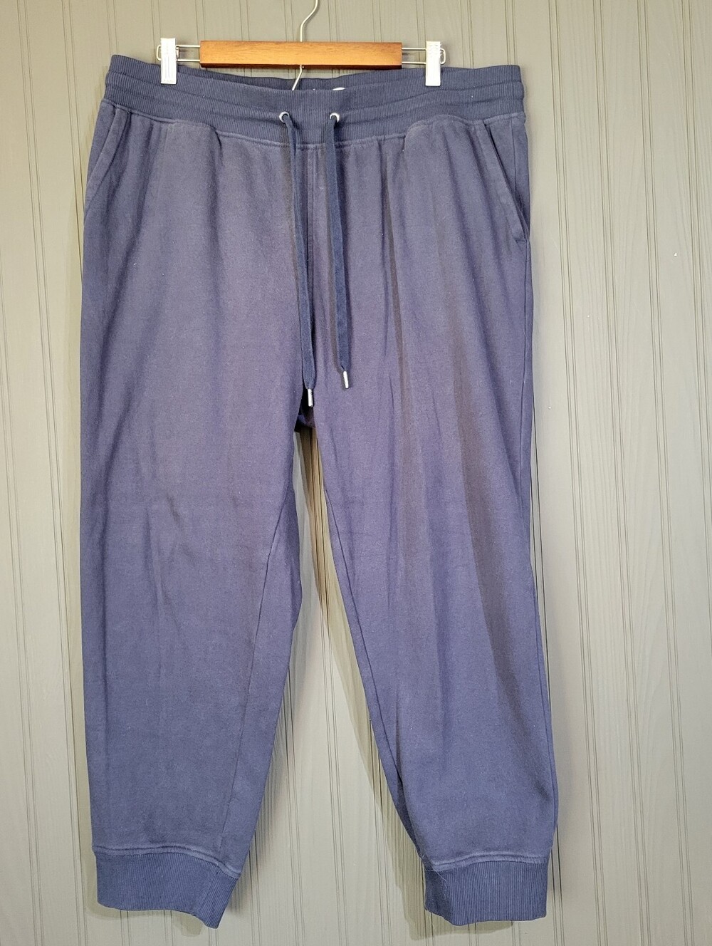 Orvis Joggers Knit Lounge Sweatpants Elastic Drawstring Waist Blue Men's XL